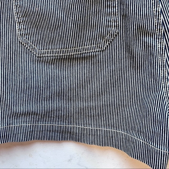 NWOT Loft blue stripe high rise shorts - Picture 7 of 11